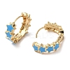 Star Real 18K Gold Plated Brass Hoop Earrings EJEW-L268-013G-06-2