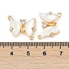 Brass Micro Pave Cubic Zirconia Pendants KK-U043-31G-01-3