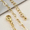 Brass Heart Link Bracelets for Women BJEW-G735-07G-01-3