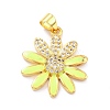Real 18K Gold Plated Brass Micro Pave Cubic Zirconia Pendants ZIRC-L100-087G-02-2
