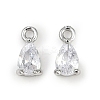 Brass Micro Pave Cubic Zirconia Pendants X-KK-K374-07P-03-1
