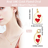 Beebeecraft Real 18K Gold Plated Brass Charms KK-BBC0012-35-2