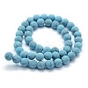 Synthetic Turquoise Beads Strands G-P387-01-4mm-2