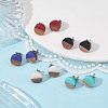 Resin & Wood Stud Earrings EJEW-JE05284-1