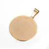 Ion Plating(IP) 304 Stainless Steel Flat Round with Word Lord's Prayer Cross Pendants X-STAS-P085-25-2