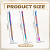 3Pcs 3 Style Double Head 430 Stainless Steel Cuticle Pusher MRMJ-LP0001-32-2