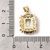 Brass Micro Pave Cubic Zirconia Pendants KK-I360-010G-02-3