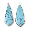 Synthetic Turquoise Pendants G-S359-108E-2