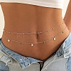 Alloy Double Layer Link Chain Tassel Belly Chains WG10755-14-2