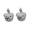 Brass Cubic Zirconia Pendants KK-G446-18P-01-2