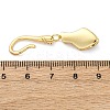 Brass Shell S-Hook Clasps KK-U059-26G-01-3