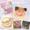 500Pcs AB Color Plated Opaque Acrylic Flower Beads SACR-SP0001-02-6