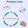 5Pcs 5 Style Handmade Polymer Clay Stretch & Brass Beaded & Alloy Link Chain Bracelets Set BJEW-SZ0001-66C-2