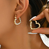 Stylish 201 Stainless Steel Heart Earrings for Women UP6869-2-1