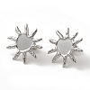 304 Stainless Steel Sun Stud Earrings EJEW-C114-28P-2