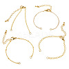 8Pcs 4 Styles Brass Chain Bracelets Making AJEW-TAC00067-3