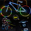 5 Rolls 5 Colors PVC Safety Reflective Tapes for Bicycles DIY-SP0004-39-4
