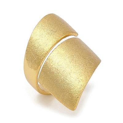 Rack Plating Brass Cuff Finger Rings for Women RJEW-C114-13A-G-1