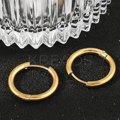 202 Stainless Steel Huggie Hoop Earrings LS-EJEW-F111A-18mm-G-1