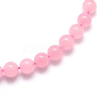 Natural Rose Quartz Round Beads Strands G-O047-04-6mm-1