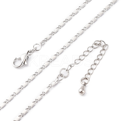Brass Link Chain Necklaces for Women NJEW-D302-12P-1