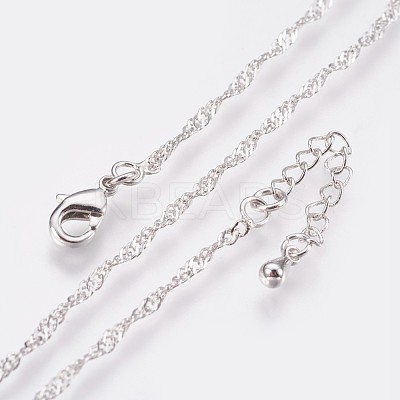 Long-Lasting Plated Brass Chain Necklaces NJEW-K112-11P-NF-1