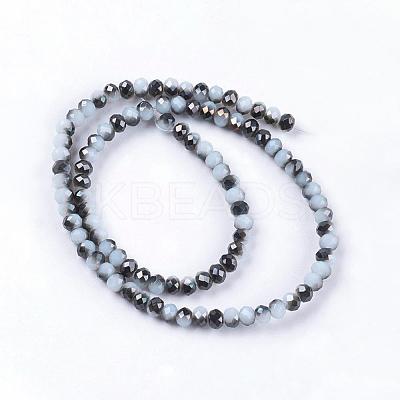 Electroplate Glass Faceted Rondelle Beads Strands EGLA-D020-3x2mm-M3-1