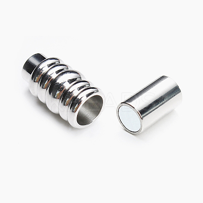 Tarnish Resistant 304 Stainless Steel Magnetic Clasps with Glue-in Ends STAS-K006-13C-4mm-1