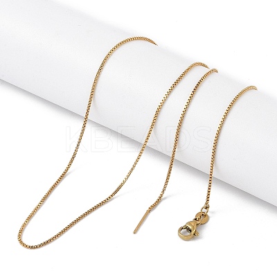 Ion Plating(IP) 201 Stainless Steel Chain Necklaces NJEW-P309-28G-1