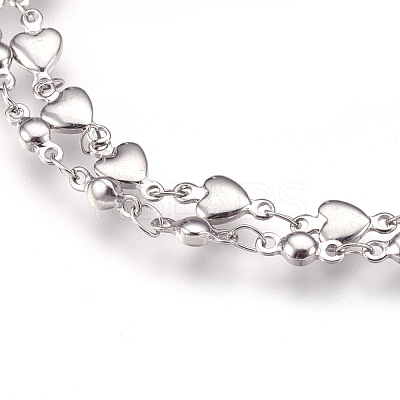 Tarnish Resistant 304 Stainless Steel Multi-strand Bracelets BJEW-G596-08P-1
