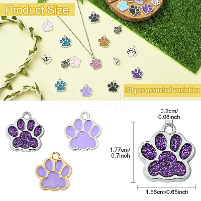 30Pcs 15 Styles Alloy Charms FIND-YW0006-54-1