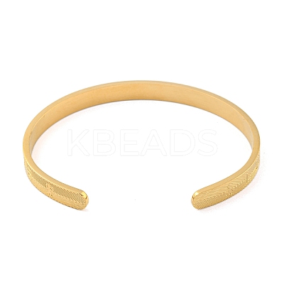 Boy Girl Stainless Steel Open Cuff Bangles for Women LS-BJEW-G708-01C-G-1
