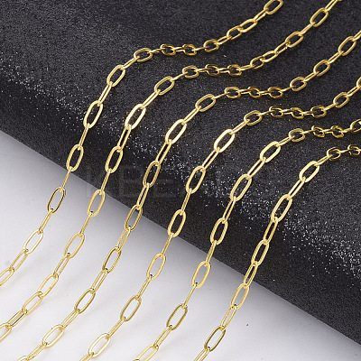 Brass Paperclip Chains X-CHC-S008-001D-G-1
