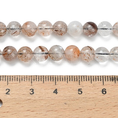 Natural Copper Rutilated Quartz Beads Strands G-L642-B07-6mm-1