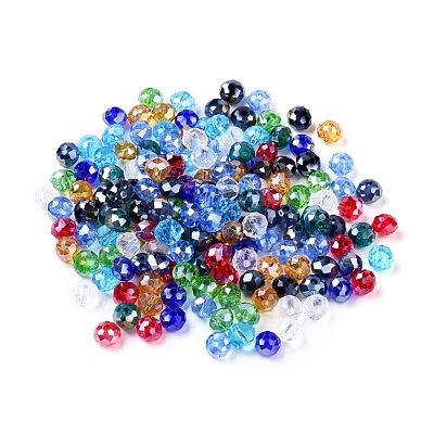 Electroplate Glass Beads X-GR6MM-AB-1