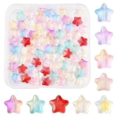 90Pcs 9 Colors Electroplate Glass Beads EGLA-FS0001-49-1