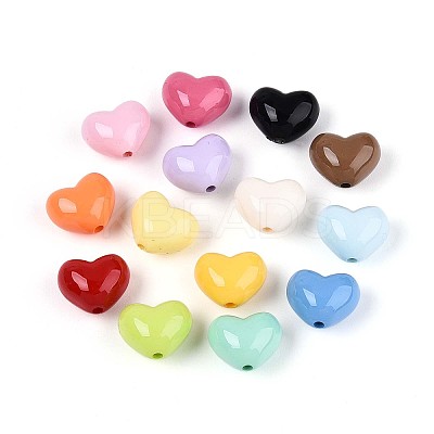 Baking Paint Opaque Acrylic Beads OACR-N142-02-1