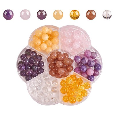 140Pcs 7 Style Gemstone Beads G-SZ0001-97A-1