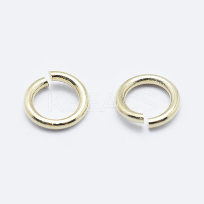 Brass Open Jump Rings KK-G331-08-4x0.7-NF-1
