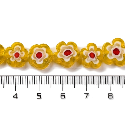 Handmade Millefiori Lampwork Beads Strands LAMP-G164-03F-1