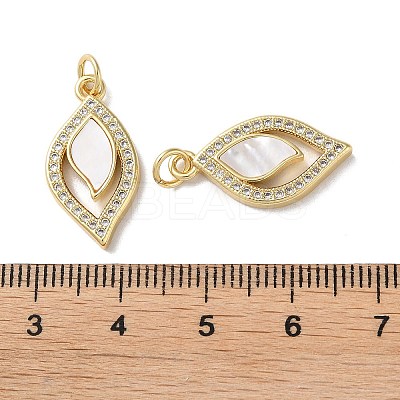 Brass Micro Pave Cubic Zirconia Pendants KK-B083-06G-1