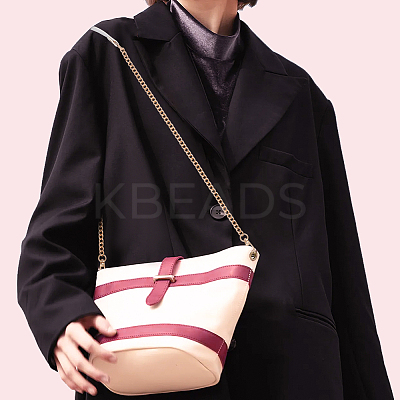 4Pcs 4 Colors Imitation Leather Crossbody Long Purse Straps FIND-WR0009-03G-1