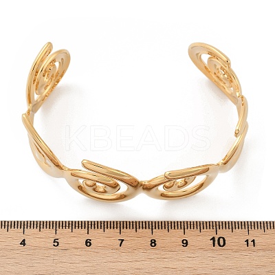 Vortex 304 Stainless Steel Cuff Open Bangles BJEW-L610-15G-1