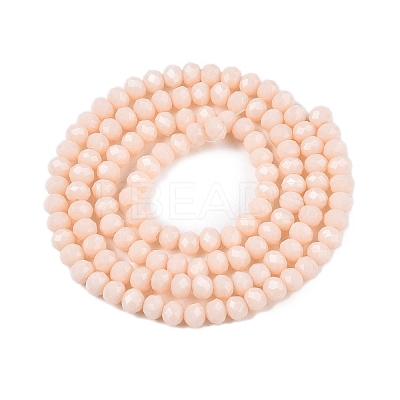 Opaque Solid Color Imitation Jade Glass Beads Strands EGLA-A044-P4mm-D05-1