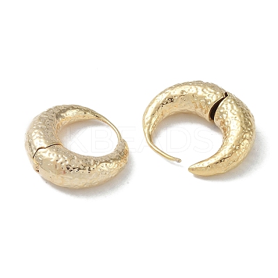 Texture Rings Brass Hoop Earrings for Women EJEW-H006-06B-G-1