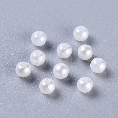 Acrylic Pearl Round Beads For DIY Jewelry and Bracelets X-PACR-6D-1-1