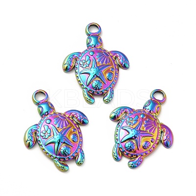 Ion Plating(IP) 201 Stainless Steel Pendants STAS-P312-09MC-1