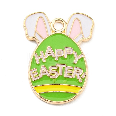 Easter Alloy Enamel Pendants ENAM-P251-A01-KCG04-1