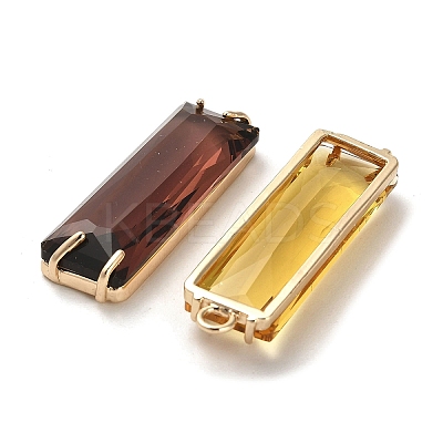 Glass with Golden Brass Pendants GLAA-G111-12G-1