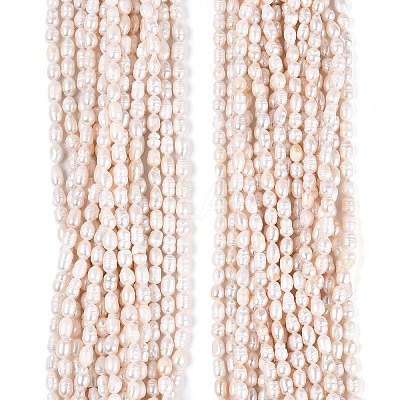 Natural Cultured Freshwater Pearl Beads Strands PEAR-N029-01B-1